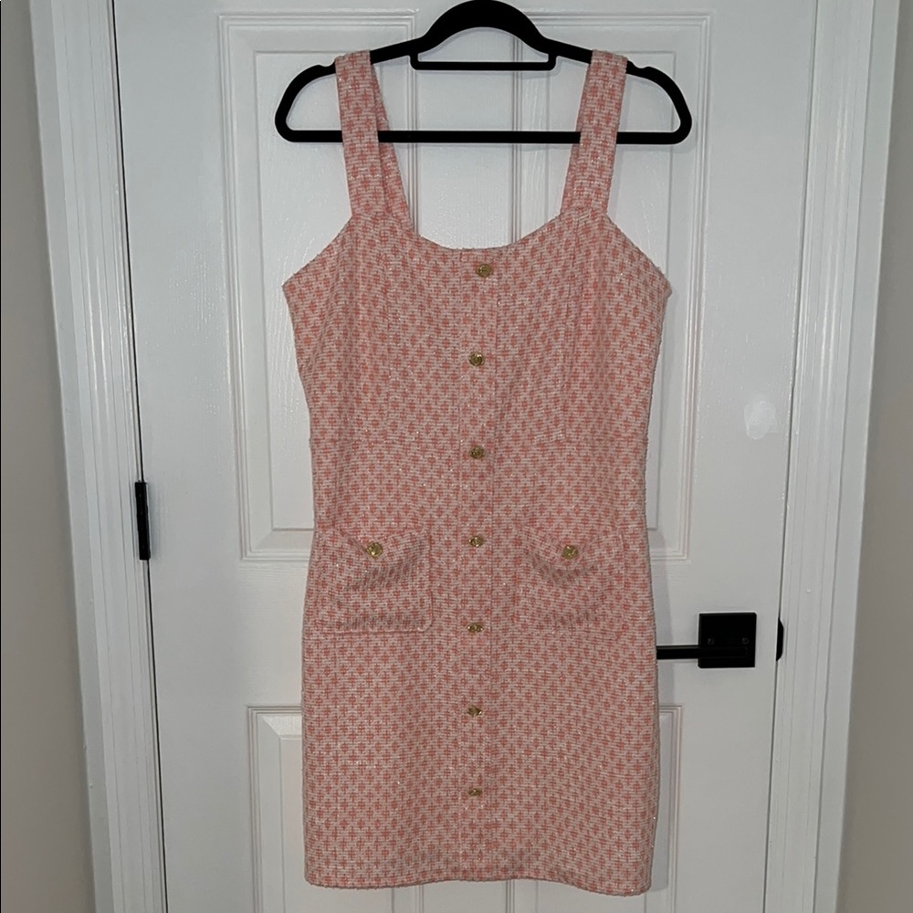 Rachel Zoe Pink Sleeveless Square Neck Sundress